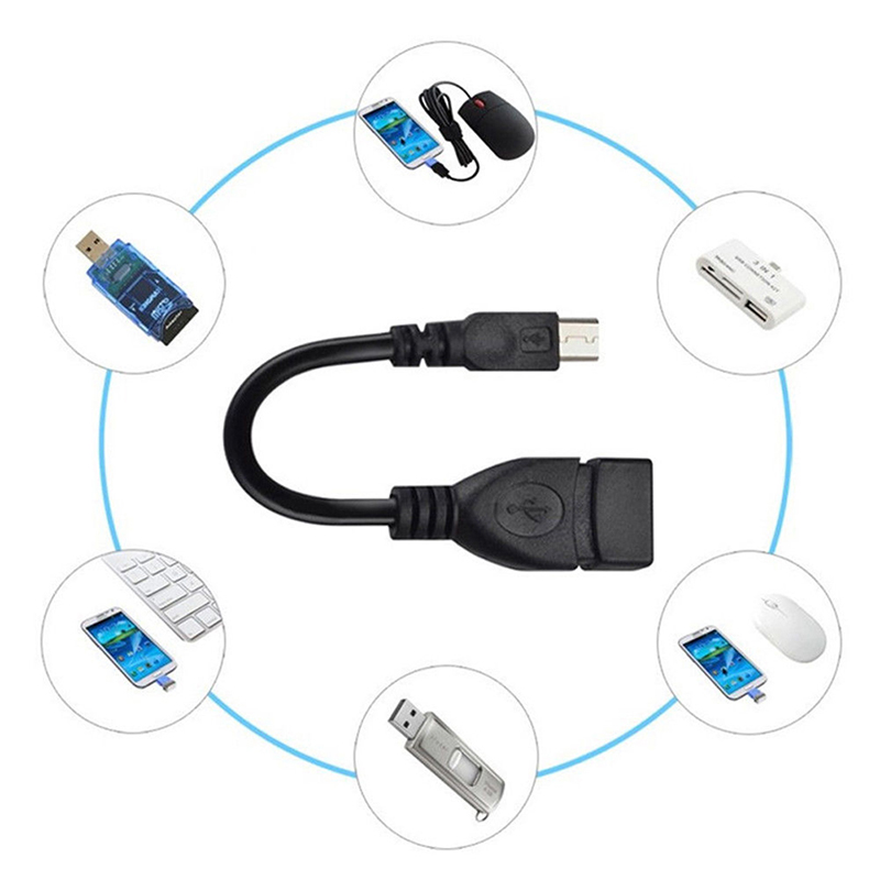 V￤rd USB -kabel Micro Mini 5Pin T Type Interface OTG Adapter 11cm f￶r surfplatta PC Mobiltelefon MP4 MP5