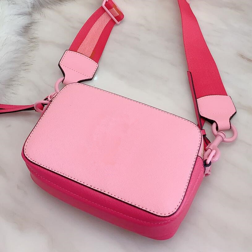 Çok renkli kamera çantası tasarımcı çanta kadın geniş omuz kayışları omuz çantaları t op kaliteli cüzdan marka crossbody flap201m