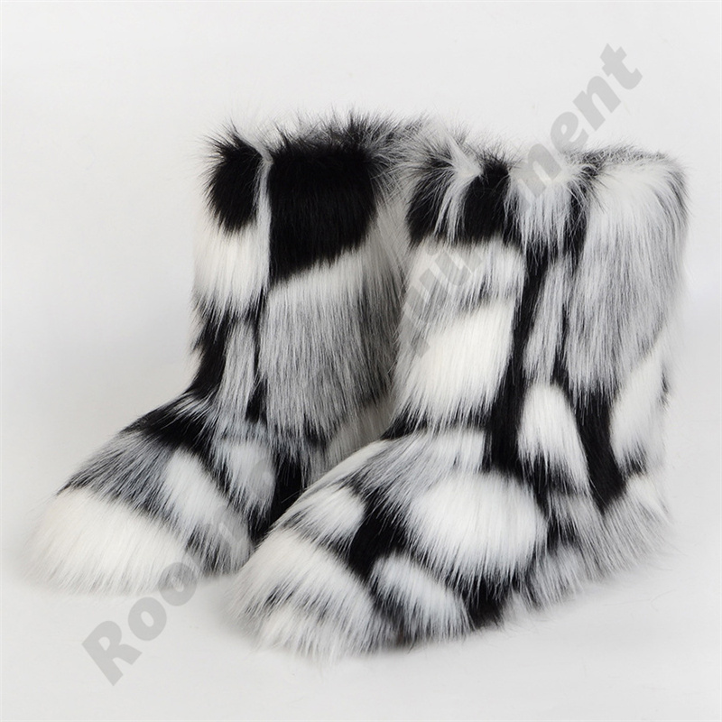 2022 long fur snow boots women winter warm thickened non-slip Australian Classic Full Fluffy Furry boots personality fashion shoes