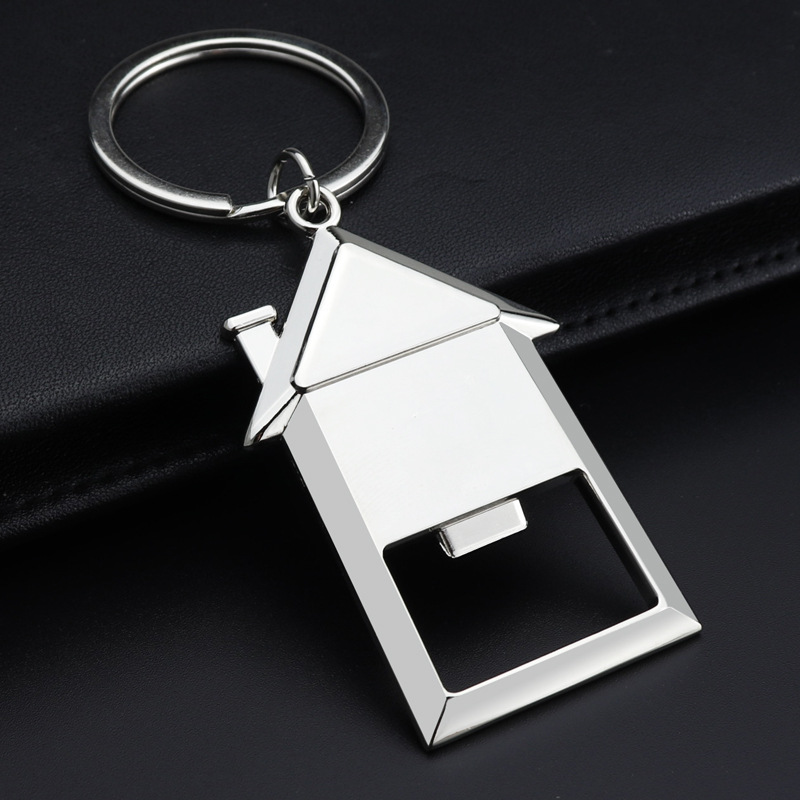 Creative House keychain keychain pendant real state bottion chiewchains keychains promition gift keyring