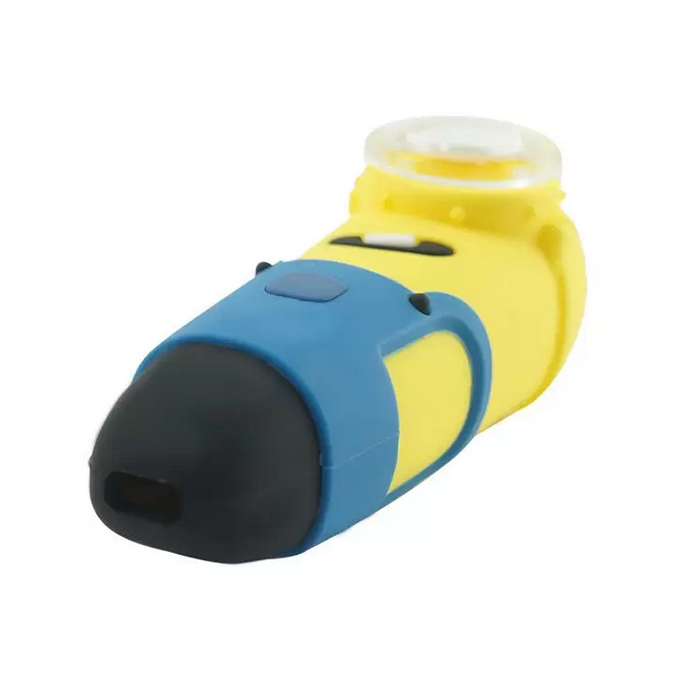 Minions Cartoon Silicone Tipe com tigela de vidro Fumaça de fumaça de fumaça de tabaco Pyrex