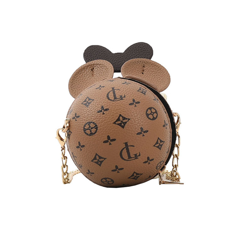 Luxury Bags For Woman PU Fashion Mini Zero Bags Cartoon Cute Handbag Chain Round Handbags Concave Messenger Bag Transparent Pack Versatile Crossbody Wallets