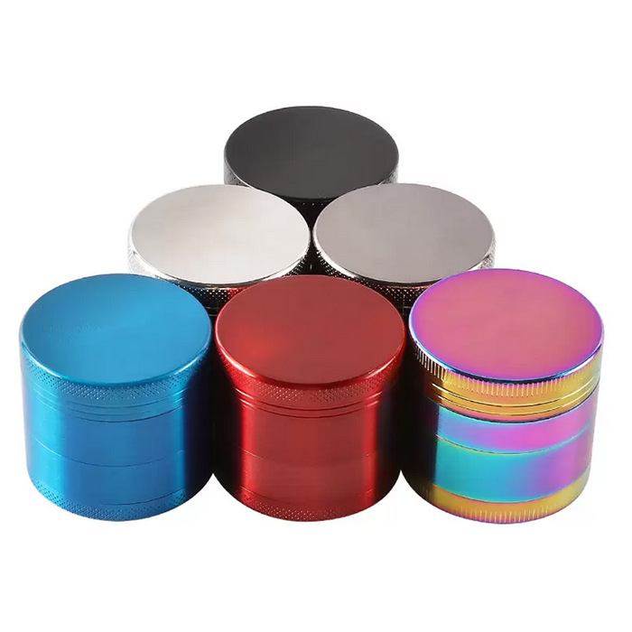 40mm 50mm 55mm 63mm grinder tobacco Smoking Accessories 4 layer Zinc Alloy Metal Spice Dry Herb Crusher Manual Grass Spice grinders Custom Logo