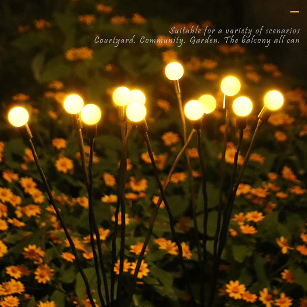 Noel Dekorasyonları Güneş Led Işık Açık Bahçe Dekorasyon Manzarası S Havai Fişek Firefly S Çim Dekor 221013