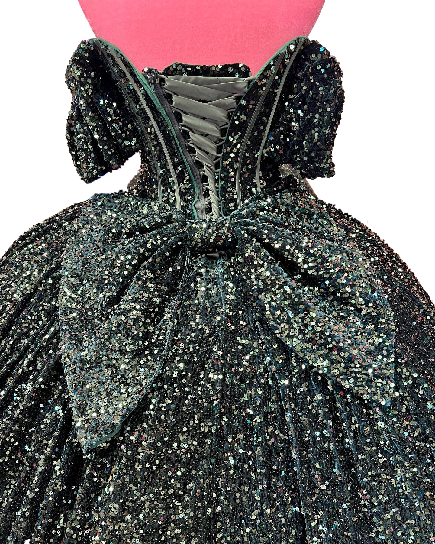 Emerald Quinceanera-jurk 2023 BUG Velvet pailletten lieverd Quince bal jurk Corset Sweet 16 Verjaardagsfeest Prom Vestidos de 15 Anos Charro Mexicaanse ingebouwde botten