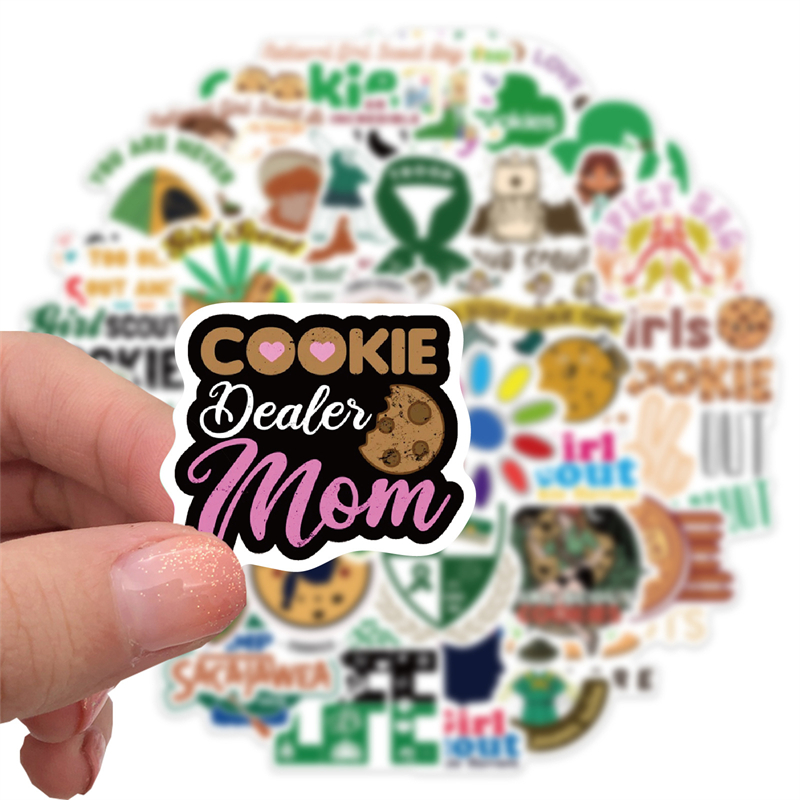 50st Girl Scout Cookies Stickers Cartoon Graffiti Decals barnleksaker Diy Laptop Suitcase Kylsk￥p Vattent￤t klisterm￤rke