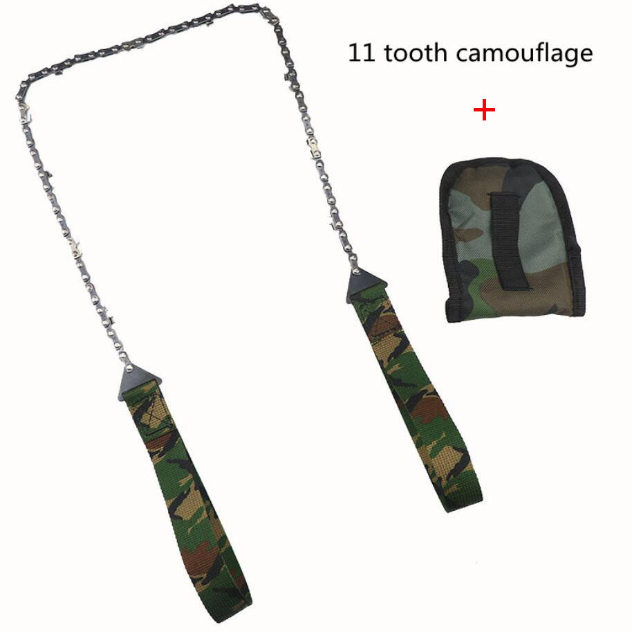 11 Tooth Portable Hand Zipper Saw Outdoor Chain Wire Saw Manganese Steel Pocket 24 Inch Garden Pruning tools camping survival chains