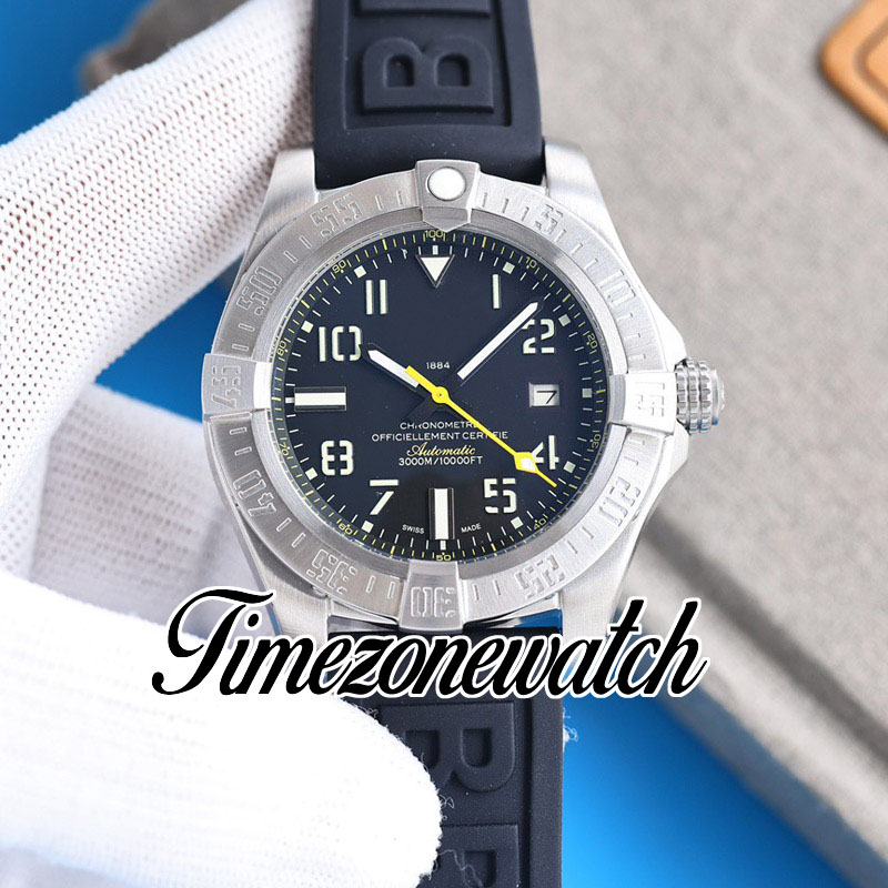 43 mm ii ​​nurkowanie Seawolf A17331101I1S2 Automatyczne męskie zegarek A17331101 stalowa obudowa żółty wybieranie biały numer