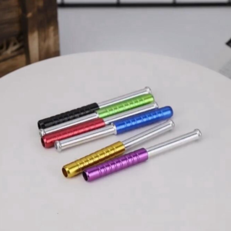 Dernier Fumer Coloré En Alliage D'aluminium Baseball Style Pipes Portable Dry Herb Tabac Porte-Cigarette Portable Mini Catcher Taster Bat One Hitter Tube