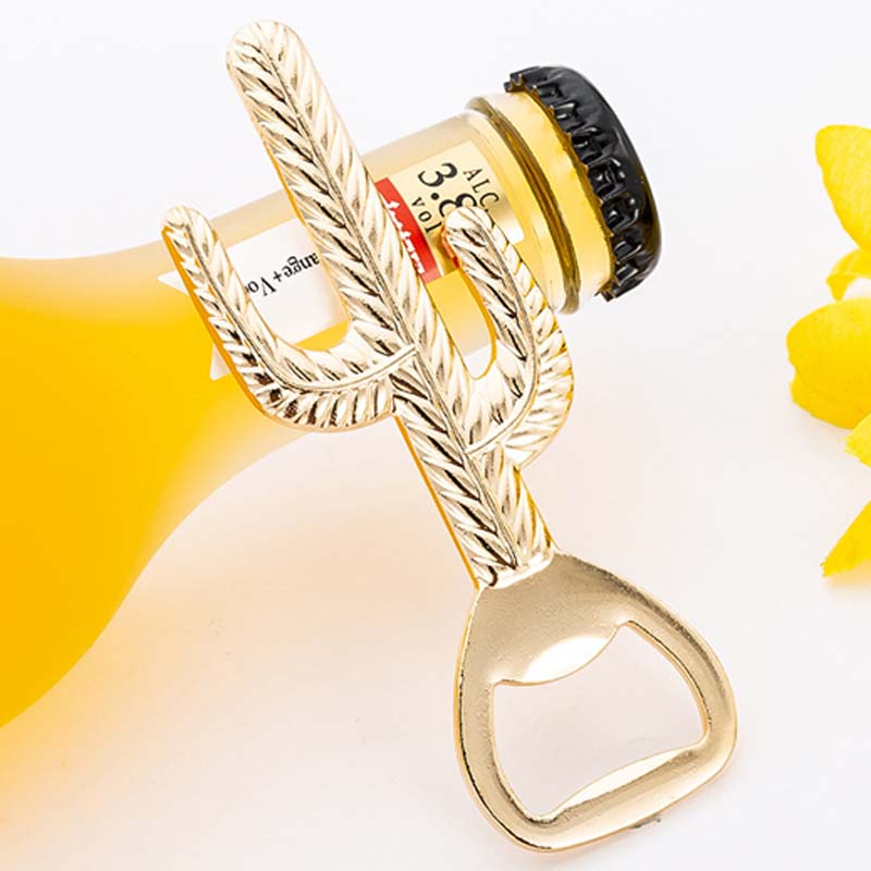 20st Gold/Silver Cactus Bottle Opener Wedding Favors Party Dusch Gäst Retur Return Gifts Birthday Keepake Table Settle Supplies Wine Opener Kitchen Tool