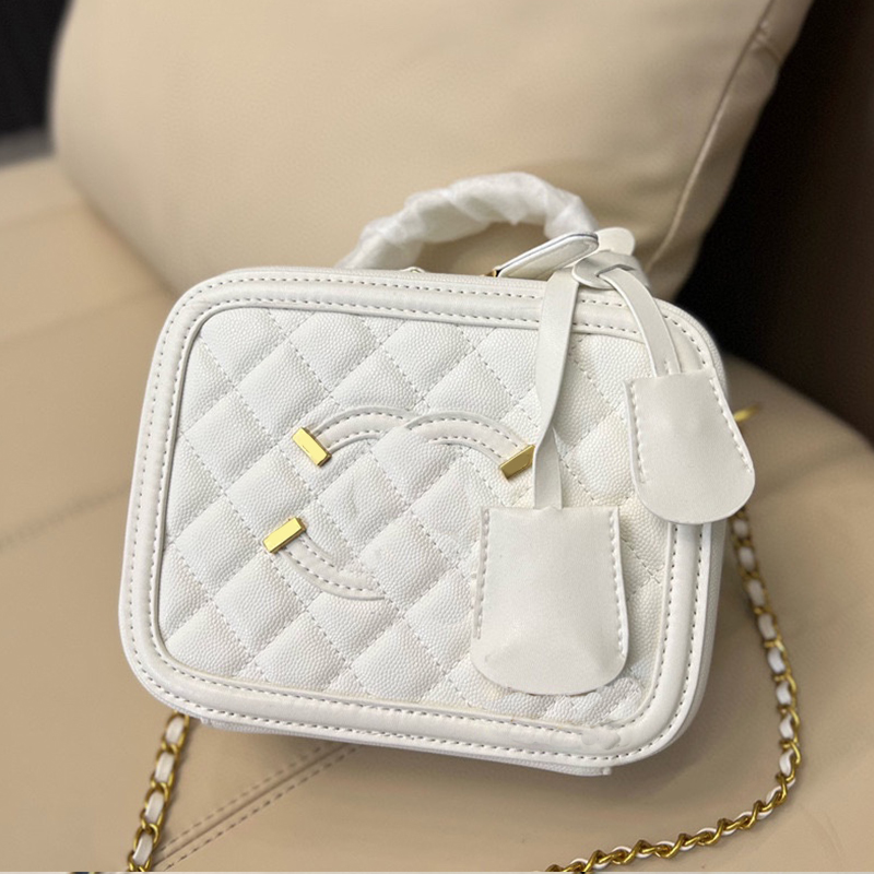 Saco de maquiagem mini totes sacos de higiene pessoal moda bolsa de embreagem preta bolsas femininas armazenamento de cosméticos-bolsa de ombro de corrente agradável luxo c2429