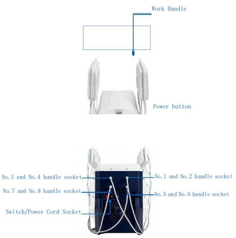 EMPS Profissional EMS Muscle Hilding Beauty Disposition Terapy Equipamento de terapia de corpo Shaping Shaping Cellulite Reduction