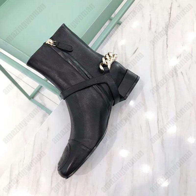 Boots Fashion Boots Booties Winter Sneakers Designer Woman Leather Nylon Fabric Women Ankle Biker Size Us 4-10