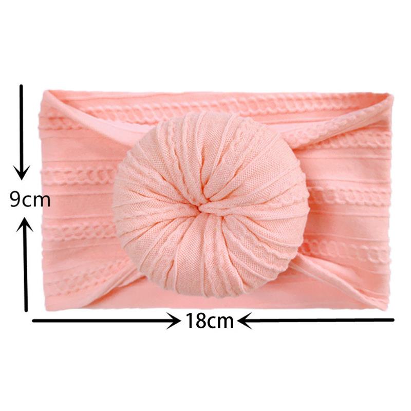 New Baby Girls Knot Ball Headbands Kids Turban Nylon Hair Band Niños Headwear Boutique Accesorios para el cabello es