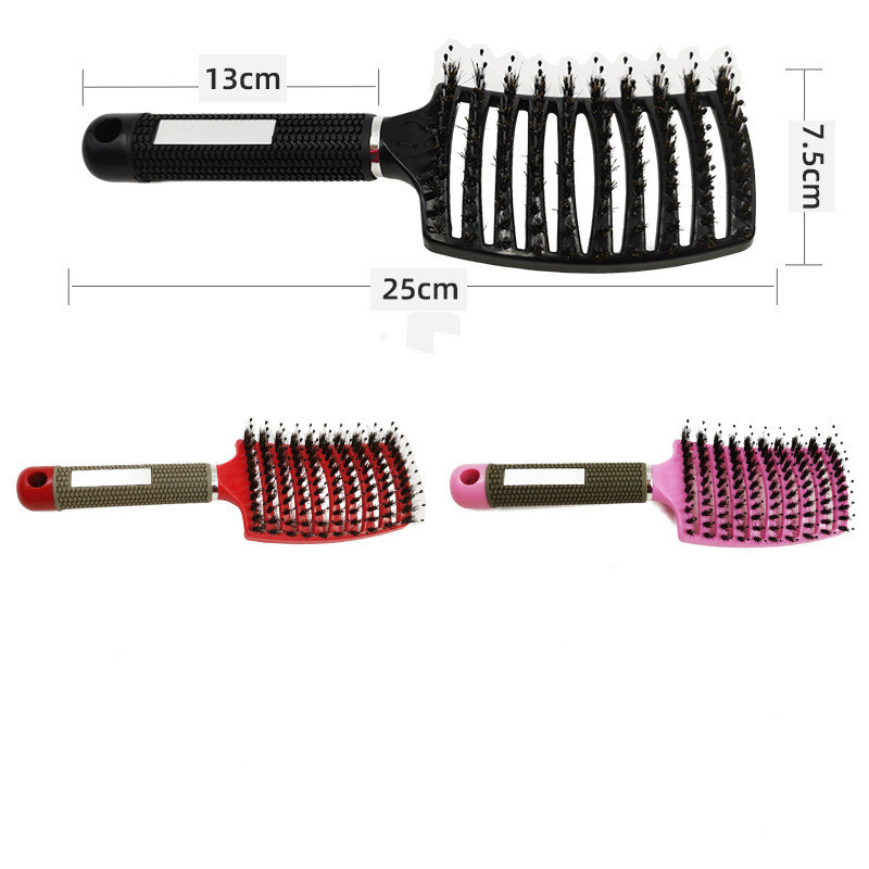 Peignes professionnels en Nylon, 5 couleurs, brosse à cheveux ronde, démêlante, pour coiffeur, brosse à cheveux humide et bouclée