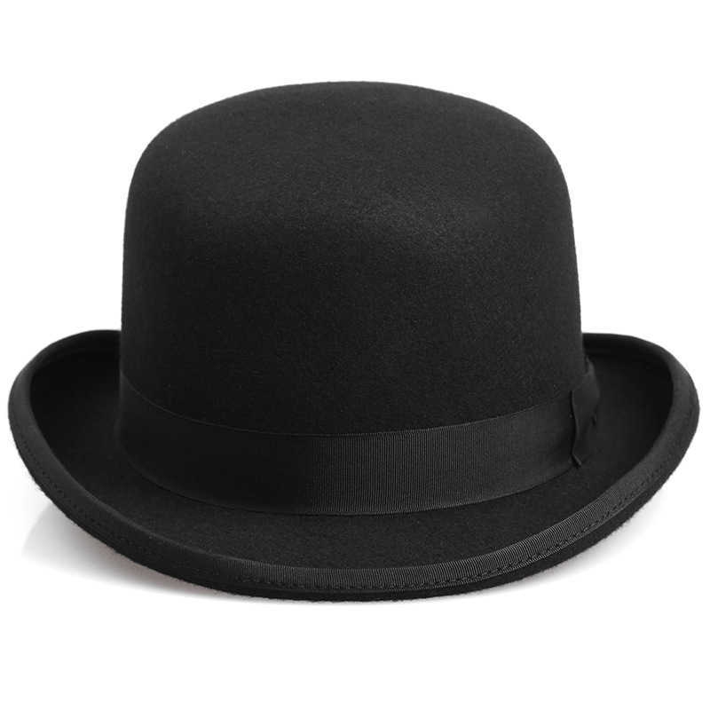 Czapki czapki/czaszki mężczyźni kobiety wełna wełna owalna czapki z meloniki wełniane fedora czapki trilby klasyczne derby sunhat regulowane brytyjskie m-l US 7 1/8-7 3/8 T221013