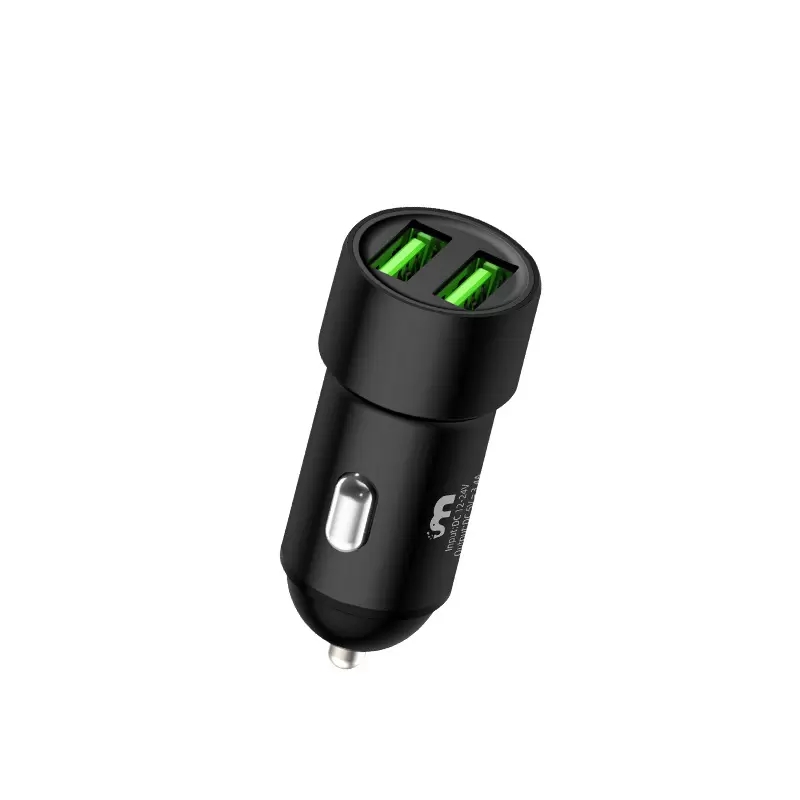 Adaptador de potencia de cargador de autom￳vil Tel￩fono celular Dual Veh￭culo USB port￡til 5V 3.4A para cargadores r￡pidos r￡pidos