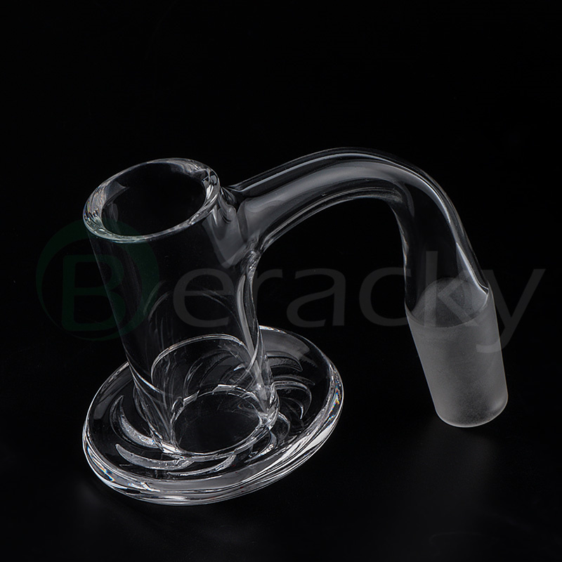 Banger mélangeur à quartz à bord biseauté avec fumée de soudure complète avec 4mm vert émeraude Terp perles pour Dab Rigs Pipe Bongs en verre