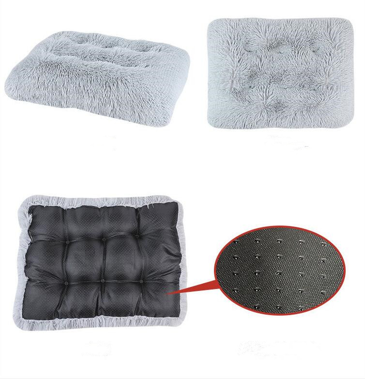 Cama de felpa de lujo para perros, cojín para mascotas, esterilla para gatos, cama cálida de invierno para mascotas, para perros pequeños, medianos y grandes, esterillas para dormir