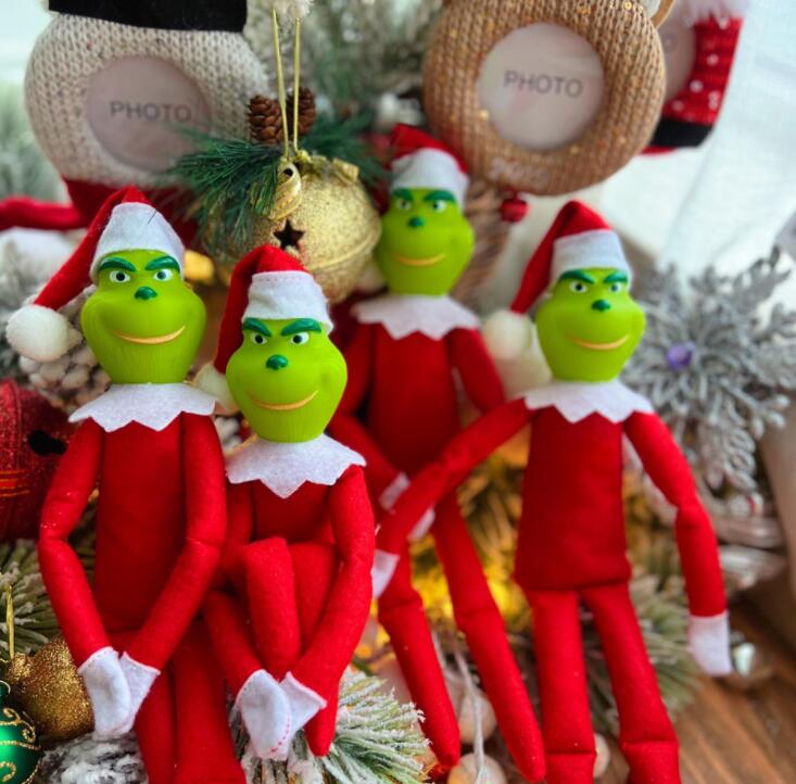 Red Green Christmas Grinch Doll для рождественской елки.