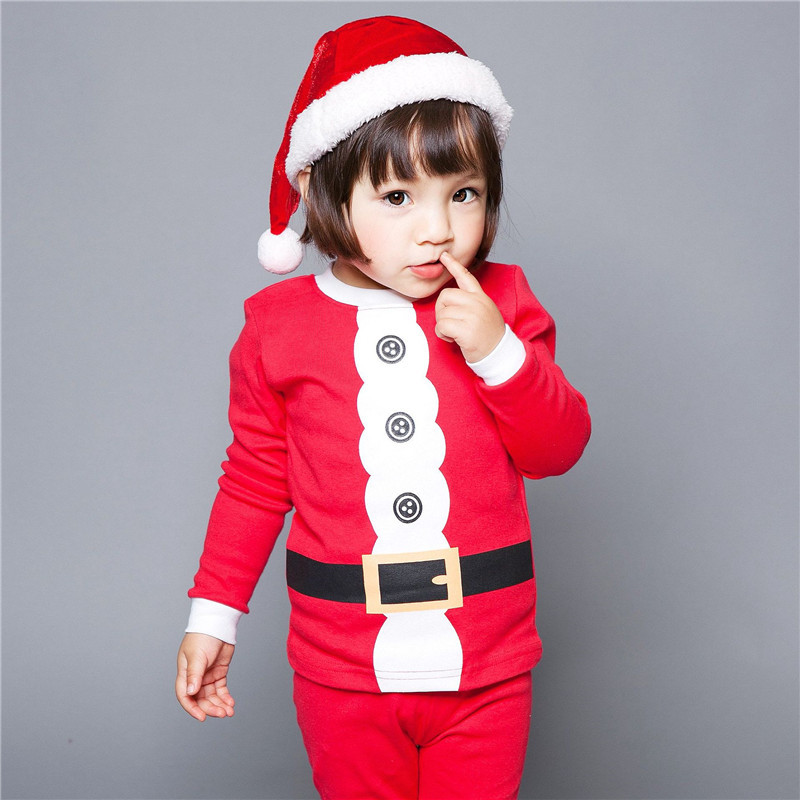 Pijama de Natal infantil Conjunto de alces roupas meninos roupas de roupas de dormir para crian￧as garotos de algod￣o beb￪ pijamas pijamas de outono de inverno