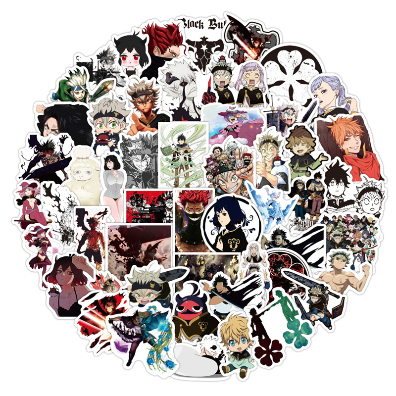 50st anime Black Clover Stickers Asta Graffiti Kids Toy Skateboard Car Motorcykel cykel klisterm￤rke Dekaler Passale