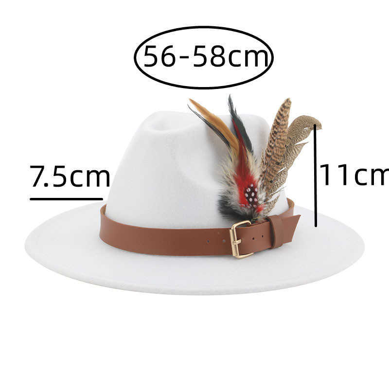 Beanie/Skull Caps Hat Fedoras Winter Women Hats Men Felt Hat Feather Luxury Fashion Casual Wedding Decorate Men Women Fedora Chapeau Femme Bonnet T221020