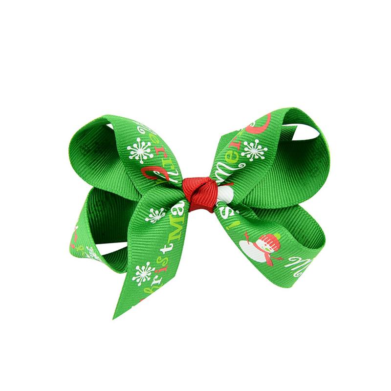 Baby Girls Bow Hairpins Barrettes Christmas Grosgrain Ribbon Bows with Clip Snowflake Kids Girl Pinwheel Hair Clips Hair Pins5324673