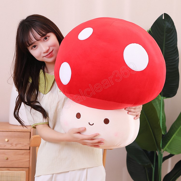 60CM Kawaii Mushroom Plush Dolls Simulation Plant Pillow Lovely Toys for Home Decor Sleeping Cushion Stuffed Soft Dolls