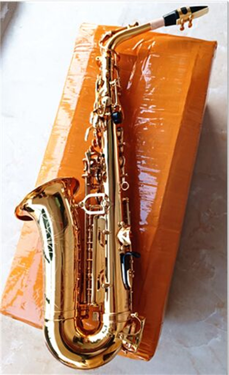 Made in Japan Marca YAS-62 Sassofono contralto Strumenti musicali Golden Eb Falling Tune Ottone Sax Carving professionale con bocchino Guanti da collo Ance Custodia in pelle