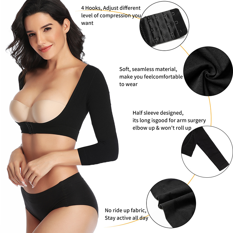 Shaper de braço Post superior post Mangas de compressão Corretas de postura Tops Shapewear para mulheres Slimming Colet 221013