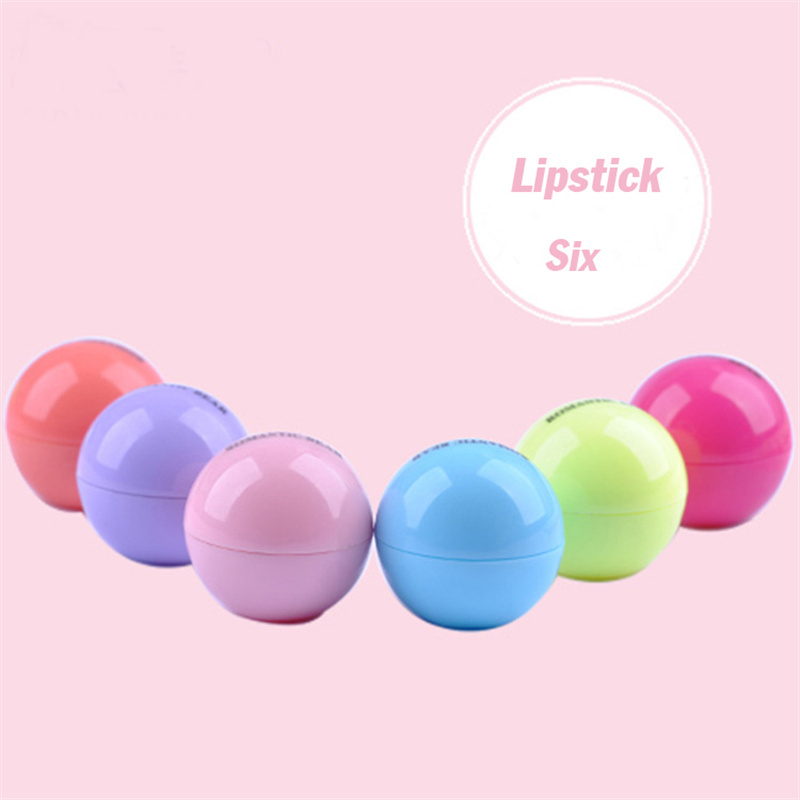 Mini Pommade À Lèvres Mignon Balle Baume Sphère Végétale Naturelle Saveur De Fruits Hydratant 6 Six Couleurs Brillant Organique Soins De La Bouche Maquillage Rouge À Lèvres