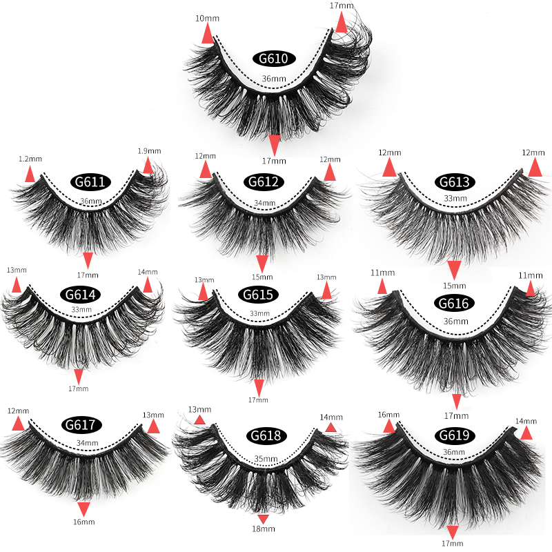 Eyelash faux mink 3D False Eyelashes Package Extension Cluster Natural Thick Wholesale Makeup Lash Box