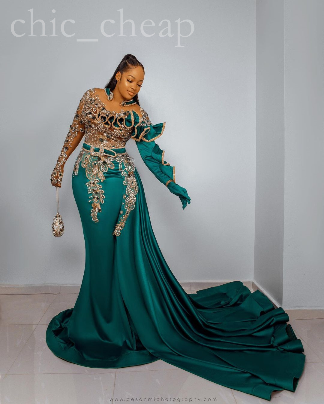 2022 ARABIC ASO EBI MERMID LACE SUKIENKI PROM KRYTALNE