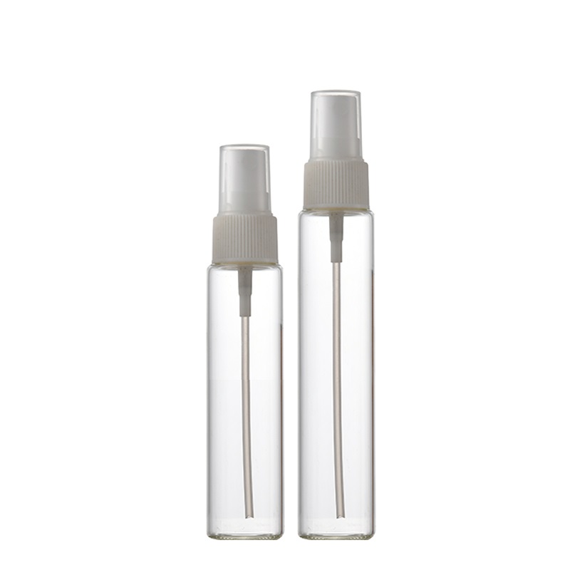 Tragbare, leere Lotion, nachfüllbar, braune Flasche, Kunststoff, weiße Presspumpe, klares Glas, Probensprühfläschchen, kosmetische Essenz-Emulsionsflasche, 20 ml, 30 ml, 40 ml, 50 ml