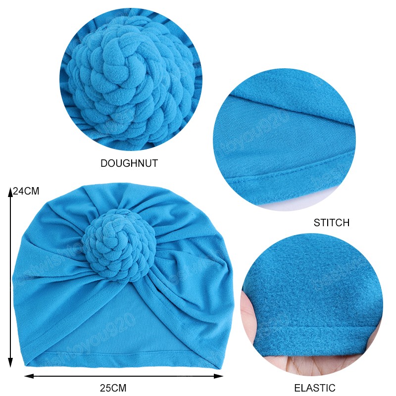 Capo turbante intrecciato Turban Headwrap Solid Colore Hijabs musulmano donne Accessori capelli che chiomiche la cura dei capelli