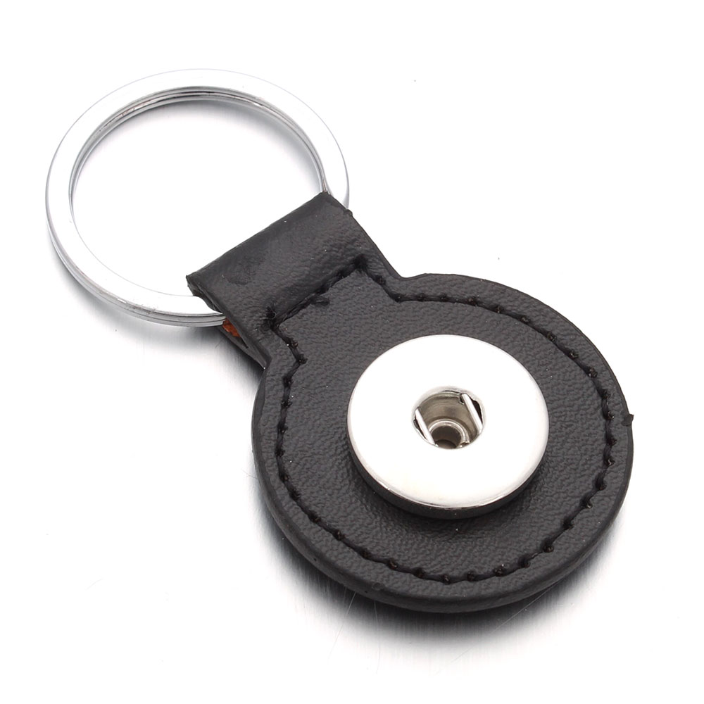 Noosa Pu Leather 18mm button button key key keychain fit diy ginger snaps keyrings المجوهرات
