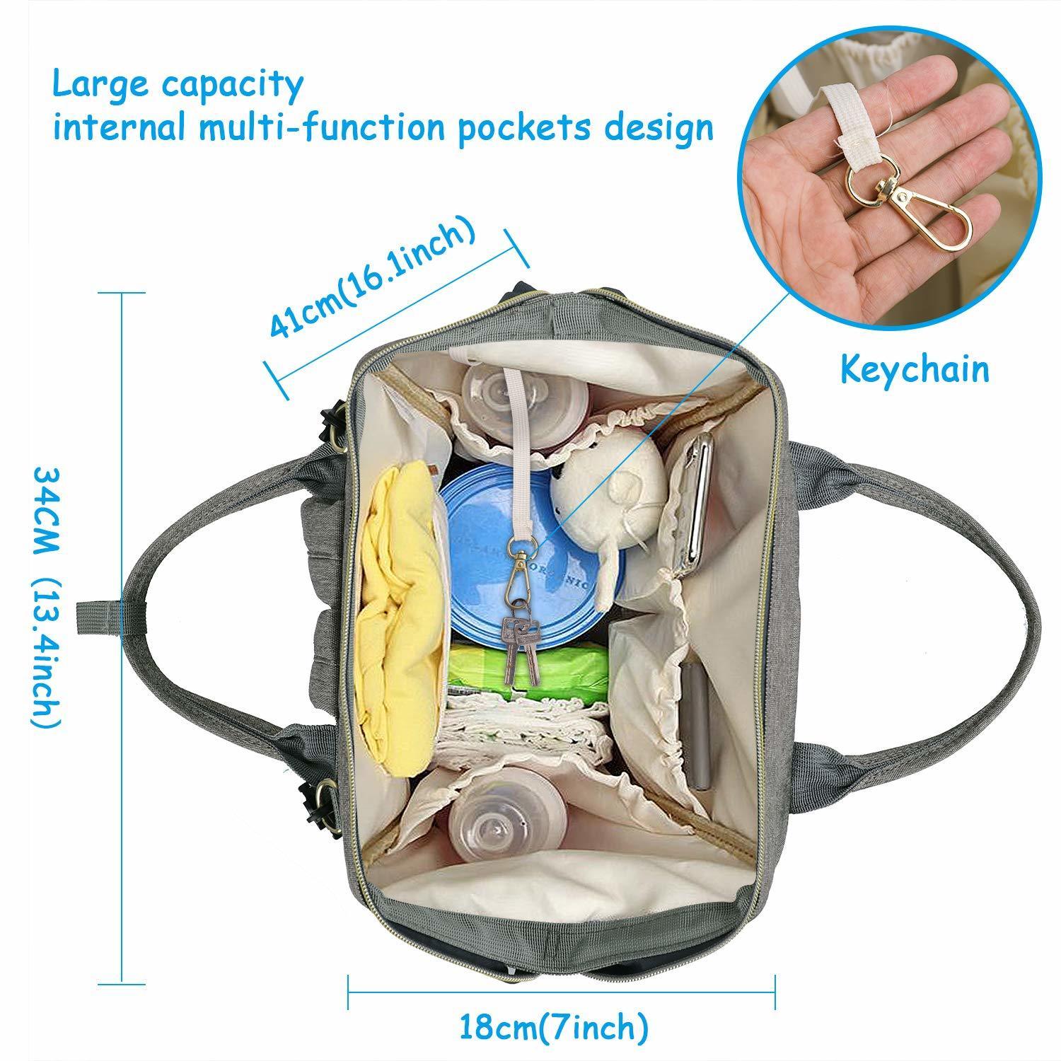 Bolsas de pañales Mochila de gran capacidad Impermeable Maternidad Bebé con interfaz USB Mamá Viaje para cochecito 221014