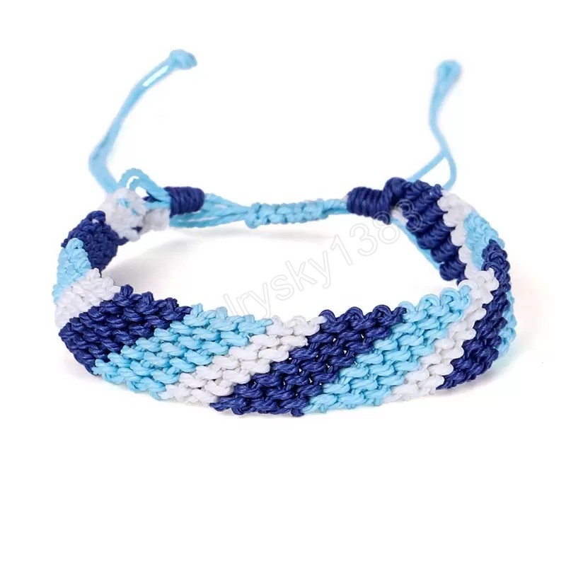 Style bohème fait à la main tissé coloré cire chaîne lien Bracelet pour hommes femmes bracelets porte-bonheur bijoux