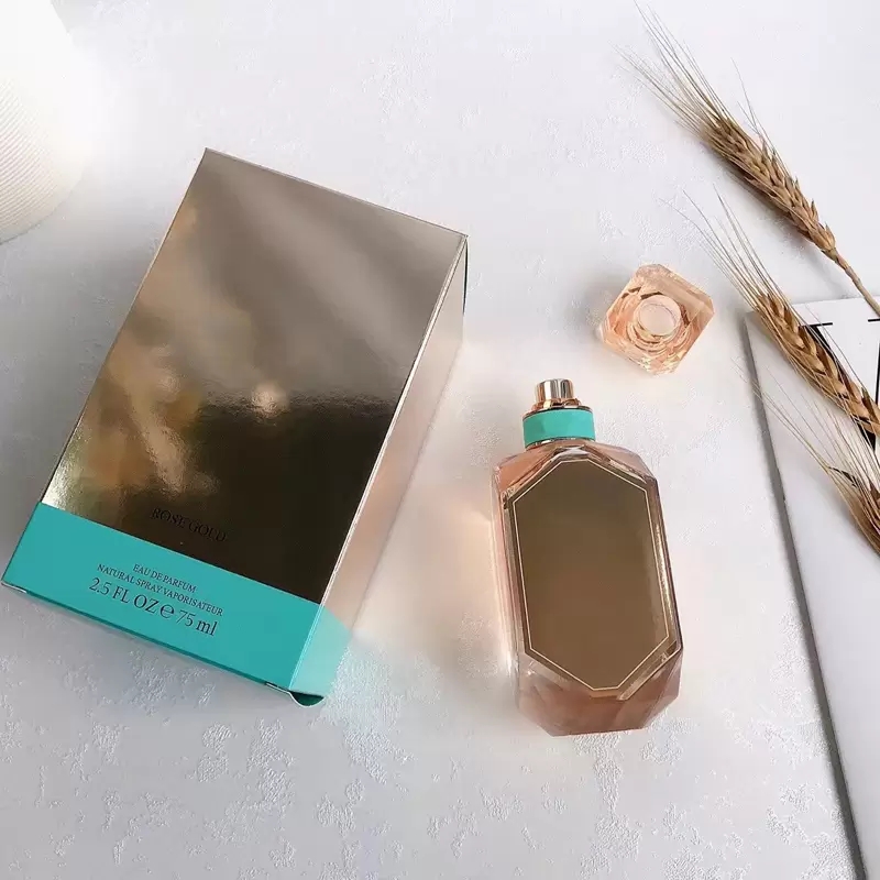 Tasarımcı Lady Parfüm Gül Altın 75ml Eau De Parfum Koku Çiçek Meyveli Notlar En İyi Baskı Hızlı Posta