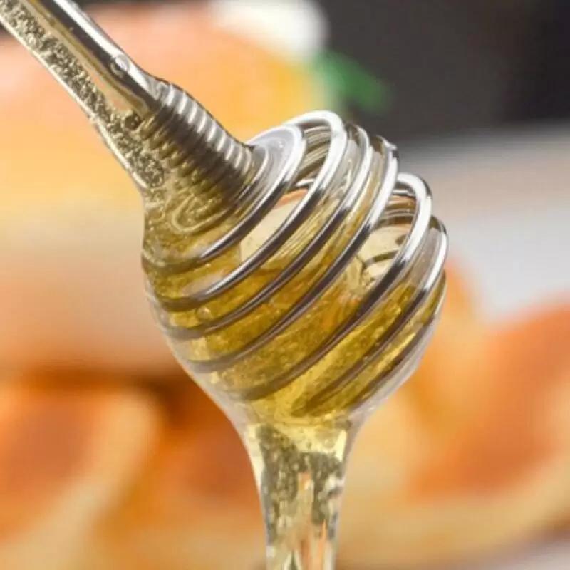 Wholesale Stainless Steel Honey Dipper Stick Drizzle Honey with Ease No More Mess with Honey Dipping Unique Spiral Shape t1015