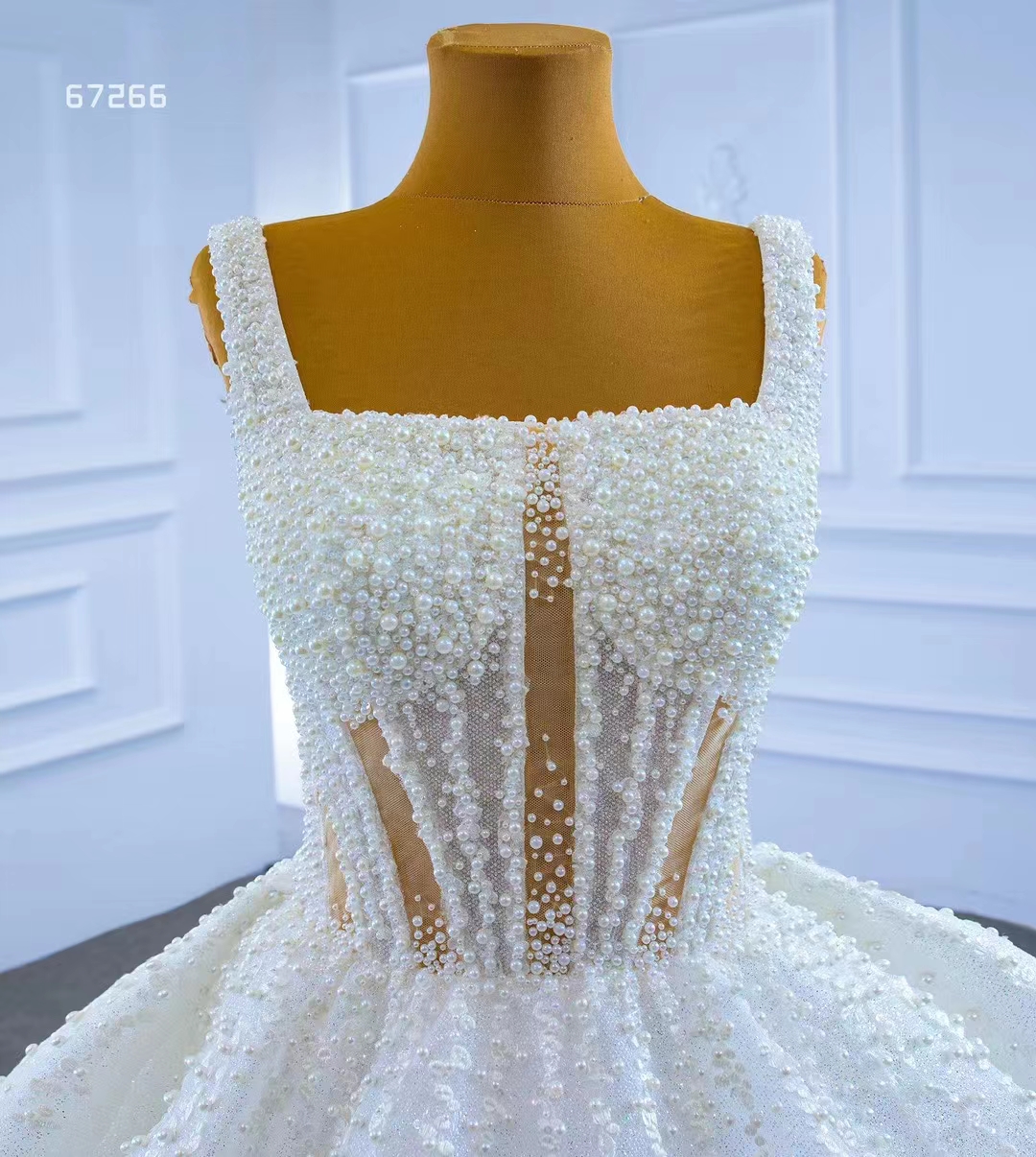 Abito da sposa di lusso le perle pesanti luccichi SM67266