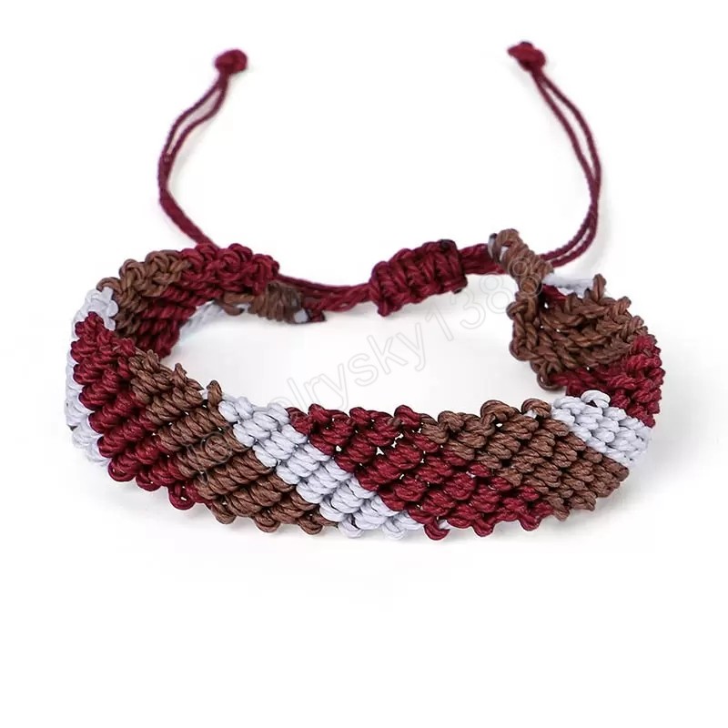 Bohemian Styel, tecido colorido de cera colorida, pulseira de link para homens para homens charme jóias de pulseiras