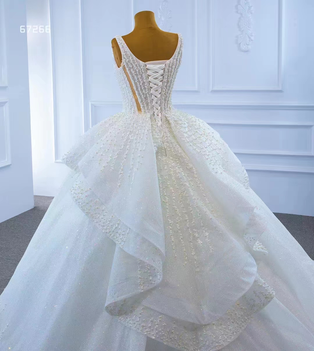 Abito da sposa di lusso le perle pesanti luccichi SM67266