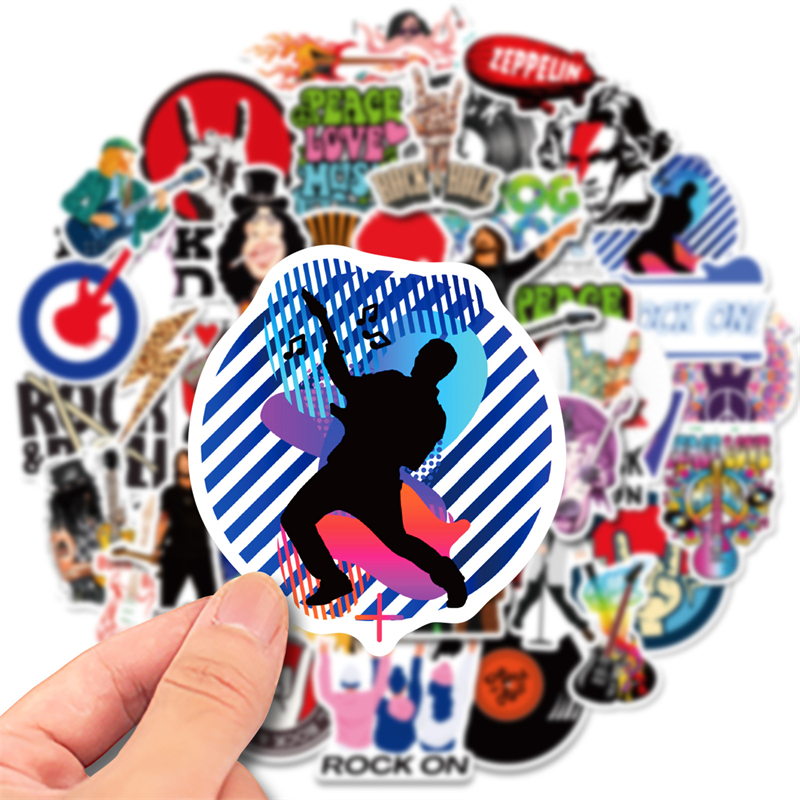 Punk Rock Stickers Rock and Roll Music Sticker Vinyl Finproof Plack Fand for Botto Botto Mailboard Skateboard Phone Phone Coatens Kids BP279