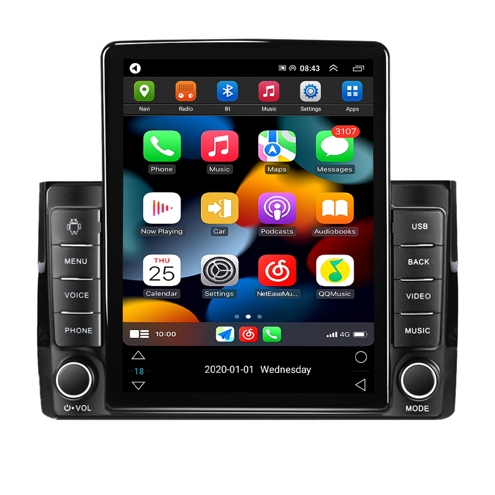 CAR DVD Radio Multimedia videospelare Android för Skoda Kodiaq 2016 - 2021 Karoq Nu7 2017 - 2021 Tesla Style Navigation GPS