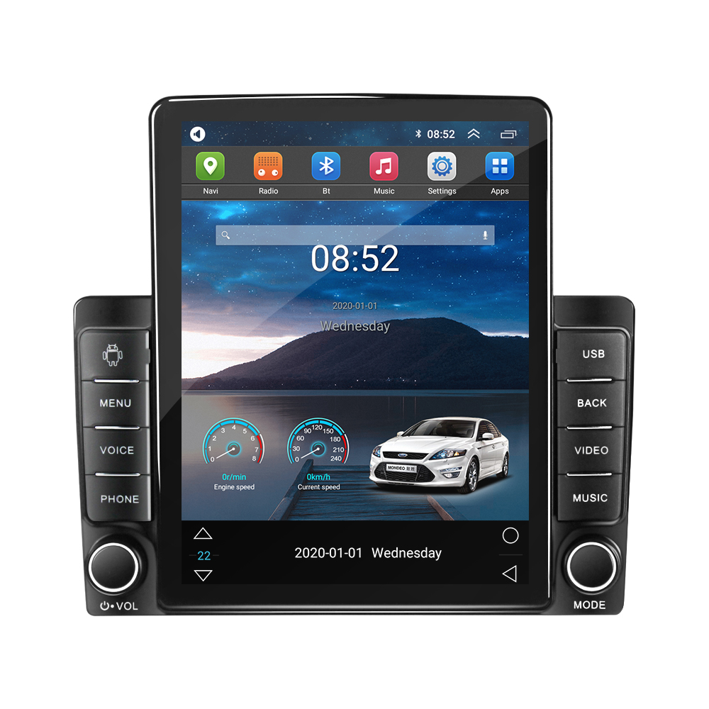 UNIVERSAL CAR DVD Autoradio Multimedia Multimedia Head Unit Android 11 Carplay 8G Tesla Vertical Style Screen Navigation GPS