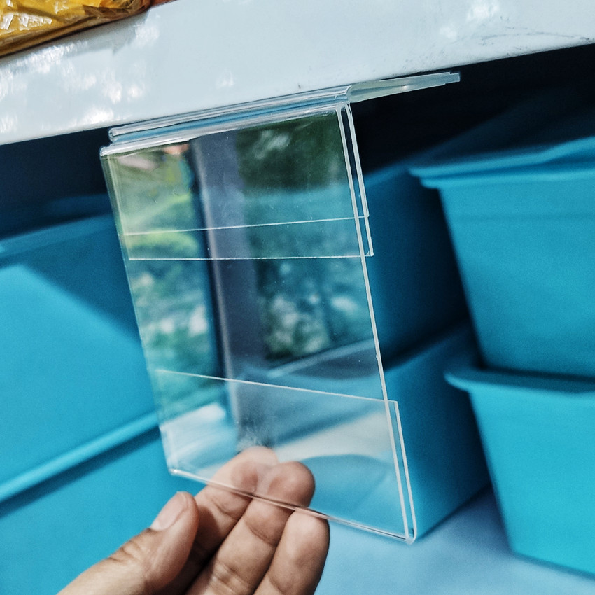 Reklama wyświetlacz akrylowy etykieta papierowa sprzedaż karty Wyświetlacz Uchwyt wymienny powierzchnia mocna pasta klejenia na ścianie Glass 