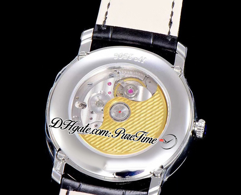 OMF Villeret Complyticated Function A6554自動メンズウォッチV3 40mm 6654-1127-55BスチールケースホワイトダイヤルシルバーローママーカーBLAC321E