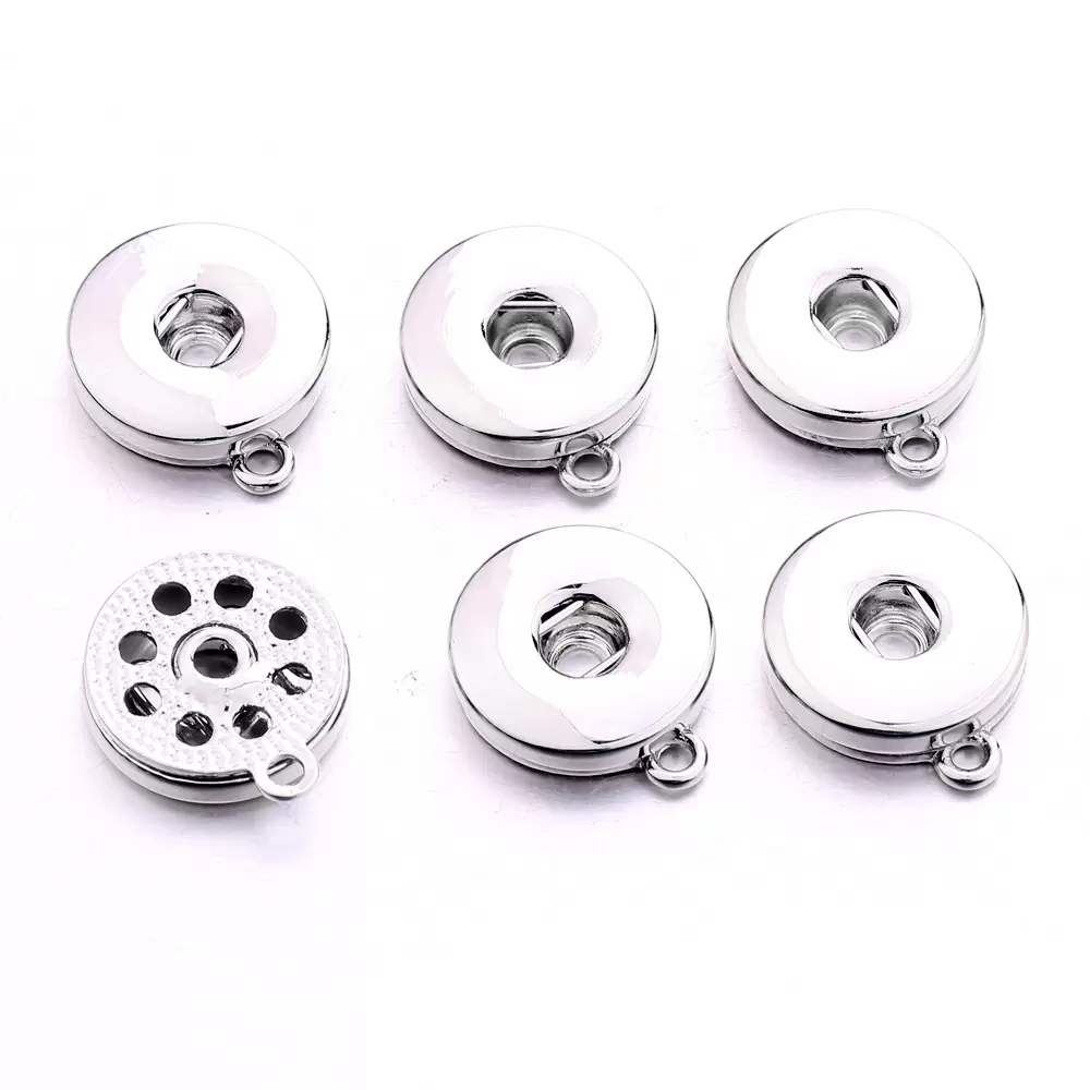 Métal 18 MM gingembre bouton pression Base fermoirs pendentif breloques pour bricolage boutons pression collier boucles d'oreilles Bracelet bijoux accessoire